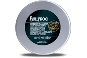 Bullfrog Brillantina Lucida Alta Definizione 100ml - Look Scolpito e Classico - Tenuta Forte e Duratura - Composizione Elastica e Morbida - Made in Italy