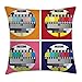 Produktbild Not afraid Throw Pillow Cushion Cover, Television Radio Channel Signal Digital Sign in Four Collage Artwork Image, Decorative Square Accent Pillow Case, 18 X 18 Inches, Multicolor