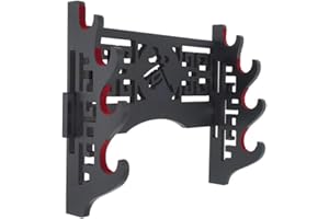 GOONSDS Velvet Protect Épée Support Mural Épée Porte-Présentoir pour Katana Wakizashi Genji Et Samurai Swords (4 Tier)