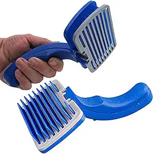W9 Plastic Dog Slicker Brush with Press Key (Medium)