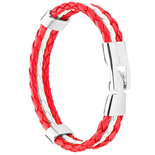 Piersando® Armband geflochten PU Leder WM & EM Fanartikel Österreich – 21cm