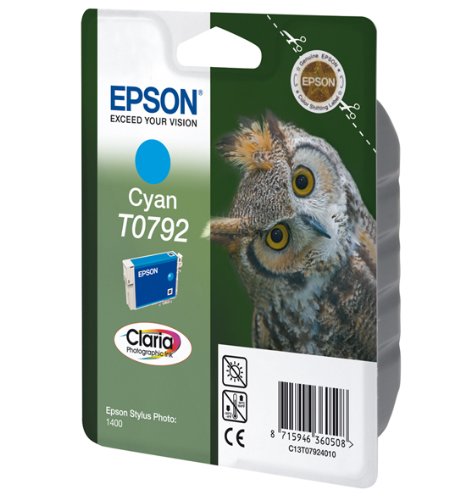 Epson T0792 Tintenpatron Eule, Singlepack cyan