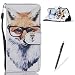 Produktbild Samsung Galaxy S6 Hülle,Feeltech Weich PU Leder Brieftasche Tasche mit Magnetverschluss und Kartenhalter Gedrucktes Nettes Karikaturmuster,Premium Slim Flip Leather Wallet Hülle Etui with Credit Card Slots [Stand Function] Book Style Cover für Samsung Galaxy S6 - Gläser Fuchs