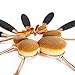 CDC® Golden Black Oval 10PCs Pro Cosmetic Makeup Face Powder Blusher, Toothbrush Curve Liquid Foundation Blending Brush, Powder Cream Concealer Cosmetic Tools-Makeup Kit