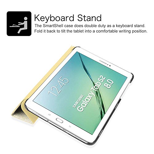 Fintie Samsung Galaxy Tab S2 8.0 Hülle Case – Ultra Schlank Superleicht Ständer Smart Shell Cover Schutzhülle Tasche mit Auto Schlaf / Wach Funktion für Samsung Galaxy Tab S2 8.0 T710 / T715 / T719 (8 Zoll) Tablet-PC, Schwarz - 8