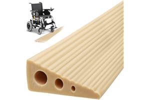 EUBSWA Rampa progowa 2,5 x 6,5 x 100 cm, samoprzylepna rampa przejściowa, antypoślizgowa gumowa rampa dla wózków inwalidzkich, wózków dziecięcych, rollatorów, chodzików, otworów drzwiowych lub łazienki