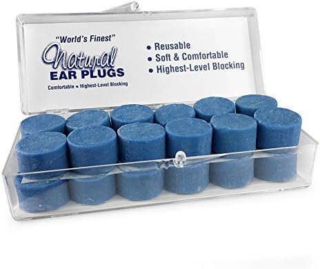 Mighty Plugs - The World's Finest Earplugs - Noise Reduction, Waterproof, Pure Beeswax Ear Plugs (12 Pairs)