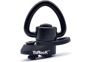 TRIROCK Keymod Sling Swivel Heart-Shape Loop with Push Button Black QD Base & Sling Mount with a Hole for Snap Clip Hook Spring