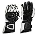 Produktbild kc407 Handschuhe Motorrad Leder Schwarz/Weiß Karno Racing – Protec Carbon
