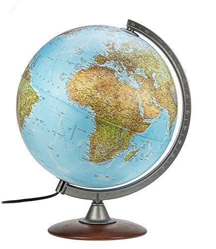 Globo terráqueo Iluminado. Pie de Madera - Edición 2018 - con lámpara LED