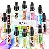 RenFox Vape Liquid E Liquid Mixed Fruits 12 PCS X 10ml, 12 Different Flavours 0mg No Nicotine 50VG /50PG, Super Strong Flavour with High Grade Ingredients Cigarettes Starter Kit