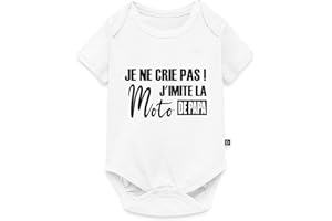 Spreadshirt Je Ne Crie Pas J'Imite La Moto De Papa Cadeau Humour Body Manches Courtes Bébé Bio