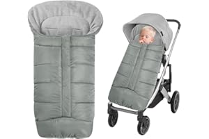WDKXCN Kinderwagen Fußsack Winter, Fußsack Kinderwagen Winter mit Reißverschluss, Wasserdichter Warmes Kinderwagen Sack Baby Winter, Anti-Rutschschutz Fusssack Buggy Winter für Alle Kinderwagen