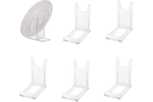AABDTYYD 6 Pcs Plate Stands,Book Display Stand,Picture Stand,Display Stands,Adjustable Purse Display Stand Clear Acrylic Handbag Stand Holder to Display Pictures or Plate,for Party Weddings Home