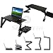 Produktbild Upgrade Laptop Bett Tablett Tisch W/Mauspad 42–48 cm, verstellbarer Laptop-Ständer, tragbarer Stehpult, mit zusammenklappbaren Beinen, faltbar Sofa-Frühstückstisch, Notebookständer Lesehalterung für Couch Boden Kinder schwarz