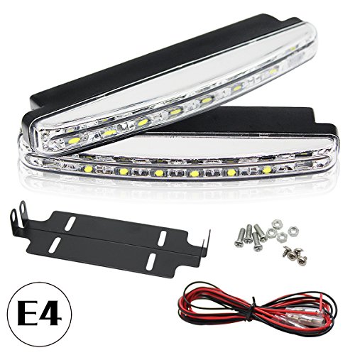 PLC020 - Luces diurnas LED para coche, 5050SMD, R87, E4, autorizadas por la legislación alemana de circulación (StvzO)