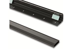 PureMounts® Passacavo in alluminio con 1 nastro adesivo 3M da 40 cm come accessorio, 0,50 m, nero