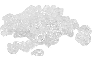 ZWEquipint Lot de 100 bandes élastiques transparentes pour appâts de pêche à la carpe, hameçons de pêche à la ligne, tailles S, M, L (S)