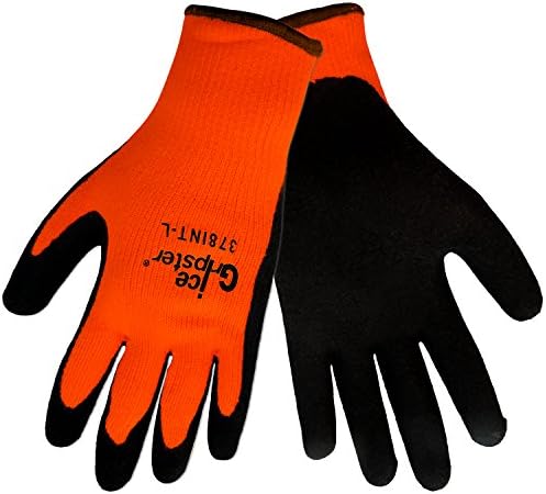 Global Glove 378INT Ice Gripster Foam Rubber Glove, Small, Orange/Black (Case of 72)