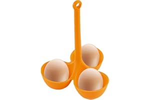 POVANJER Coquetiers en Silicone - Support pour œufs durs - Résistant à la Chaleur - Cuiseur à œufs en Silicone - Cuisine créatif - avec 3 grilles - pour la Cuisson et la pochage des œufs