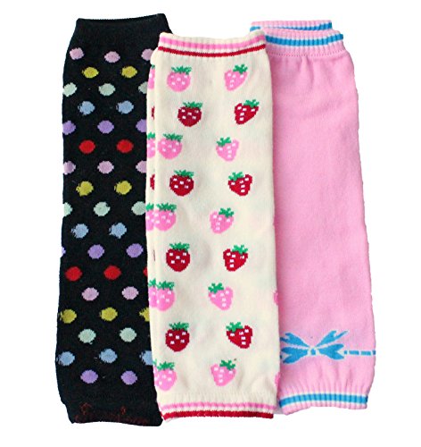 Baby Toddler Girl Winter Leg Warmers - Strawberry,Bow, Rainbow Dots