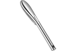 JINSHIN Déchiqueteur de poisson, déchiqueteuse de poisson, grattoir à écailles de poisson, écaillage de poisson, détartrant de poisson (argenté2)