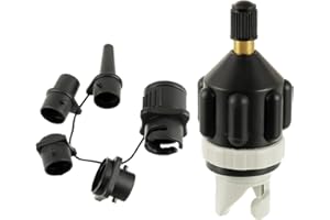 HUAREW Adattatore per Pompa di SUP, Adattatore per Kayak, Convertitore di Valvola D'aria Multifunzionale Gonfiabile per Tavola da Surf, Paddle, Kayak, Gommoni, Barche da Pesca