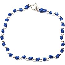 Spadarella Bracciale Donna Argento 925 Con Cuore E Nodini In Cotone – Grigio, Lunghezza 17 Cm
