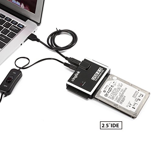 [GS/CE Certified Power Supplier] Cinolink® USB 2.0 to Sata and IDE Hard Drive Adapter Universal 2.5/3.5/5.25 Drives; with 3 Feet (0.9 Meters)USB 2.0 Cable … - 5