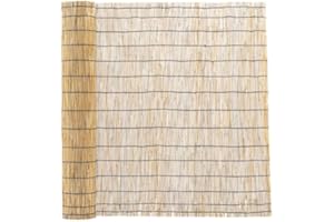 Mininfa Reed screening, Natural Peeled Reed Fence as Garden Privacy Fence for Balcony or as Wind and Sight Protection (100x400cm)