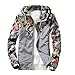 Produktbild VENMO Herren Slim Stehkragen Jacken Sweatshirt Oberteile Freizeitkleidung Outwear Jacke Nylonjacke Stepp Übergangsjacke mit Stehkragen Übergangsjacke Steppjacke Winterjacke Wärmjacke (Grau, M)
