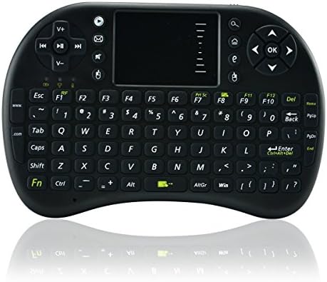 DoLotu Mini 2.4GHz Wireless Touchpad Keyboard with Mouse for PC, PAD, XBox 360, PS3, Google Android TV Box, HTPC, IPTV (I8, Black)