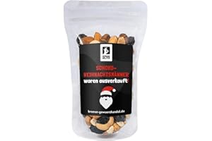 ‎BREMER-GEWÜRZHANDEL GENUSS LEBEN. Bremer Gewürzhandel GeNUSSmischung Schoko-Weihnachtsmänner waren ausverkauft, Nussmix, Studentenfutter mit Spruch, 175g