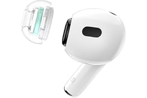 SpinFit SuperFine for AirPods Pro Gen 1 & 2 - ML - Medical Grade Silicone Patented Replacement Ear Tips and Adapters for Supreme Comfort (one pair)(ear tips installed)