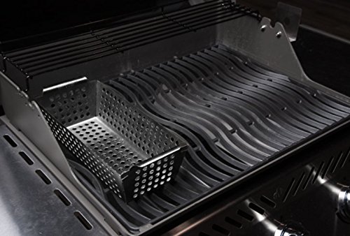 Santos Grillwok rechteckig tief Edelstahl für Gemüse und Schrimps auf Gasgrill oder Kohlegrill - 4