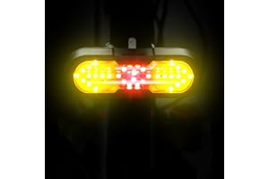 Luces de Giro para Bicicleta con Control Remoto Inalámbrico - WASAGA Luces Trasera de Bicicleta con Señal de Giro para Ciclismo y Luz Estroboscópica de Advertencia Trasera de 5 Modos de Luz