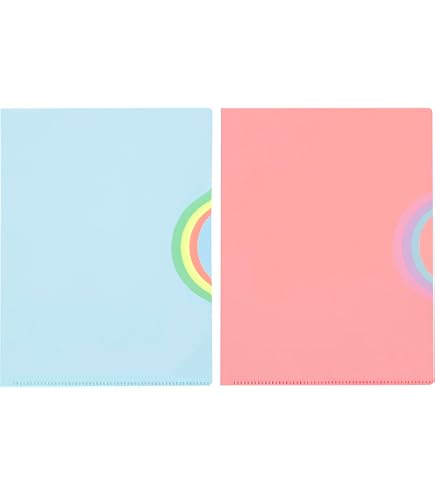 Viquel Lot De 8 Dossiers Suspendus Rainbow Pastel - Plastique Résistant, Onglets Amovibles, Couleurs Douces