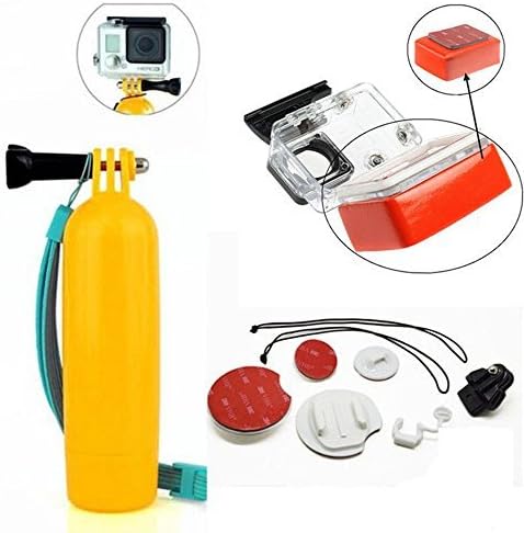 Vicdozia Floating Handheld Stick Bar Floaty Sponge Float Box 3M Adhesive Sticker Anti Sink Surfboard Surfing Mount Tethers Pack Outdoor Sports Accessories Kits for GoPro Hero 5 4 3+ 3 2 1 Camera
