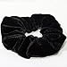Pack of 4 Black Velvet Hair Scrunchies (FREE DELIVERY)