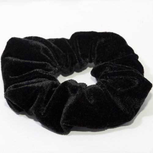 Pack of 4 Black Velvet Hair Scrunchies (FREE DELIVERY)