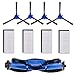 Produktbild Wokee 9 Pcs Zubehör,4 × Seitenbürsten,4 × Sets von Hochleistungsfiltern und Schaumfiltern,1 × Rollbürste für RoboVac