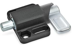 Ganter Standardelement GN 722.3-8-20-L-SW fjäderbult, svart, spärrkurva vänster bultar: 8 mm