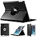 Price comparison product image Apple iPad Pro 9.7 Leather Smart Stand 360 Rotate Case Cover Pouch (Black)