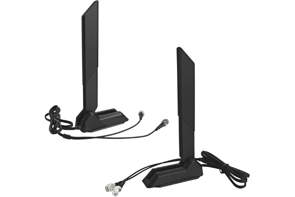 ZAHARA Antenne Mobile 2T2R Dual Band WiFi 6E pour ASUS ROG Strix B660A B660F B660G B660I/ Z590A Z590E Z590F Z590I/ Z690A Z690E Z690F Z690G Z690I/ X470I/ Z370E Gaming WiFi 1400802650600