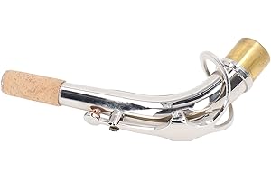 PWSHYMI Collo per sassofono contralto, 24, 5 mm argento curva sax collo per giocare Accessori per prestazioni
