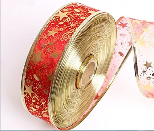 Red Bling Merry Christmas Musical Note Flexible Tinsel Wire Decorations - 4 Metres - Stars Tree Decoration Decor Onaments Ideal Ribbon for Xmas Tree,New Year Themed Party