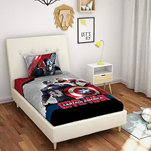 SPACES Kids Bedsheet Red Single Bedsheet with Pillow Cover