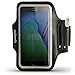 Produktbild igadgitz Reflektierenden Schwarz Sports Jogging Armband Laufen Fitness Oberarmtasche für Motorola Moto G 5. Generation Plus (Lenovo Moto G5 Plus) Mit Schlüsselfach