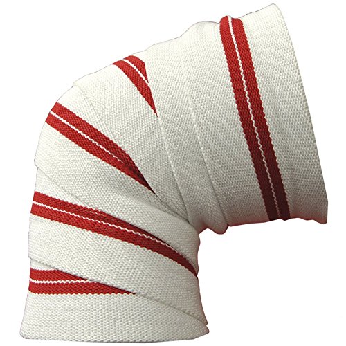 Profi-Kniebandagen 200cm T25 – Ideal f. Kraftsport, KDK, Bodybuilding, Powerlifting Farbe: weiß, orange oder schwarz - 4