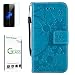 Produktbild Penlicraft Nokia 7 Plus Hülle [mit Panzerglas],Nokia 7 Plus Handyhülle, Flip Cover PU Leder Schneeflocke unter der Sonne Handyhülle Handyhüllen [Magnetverschluss] Etui Case für Nokia 7 Plus(Blau)
